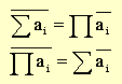 Théorèmes de De Morgan pour n variables