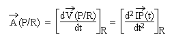 Vecteur accélération